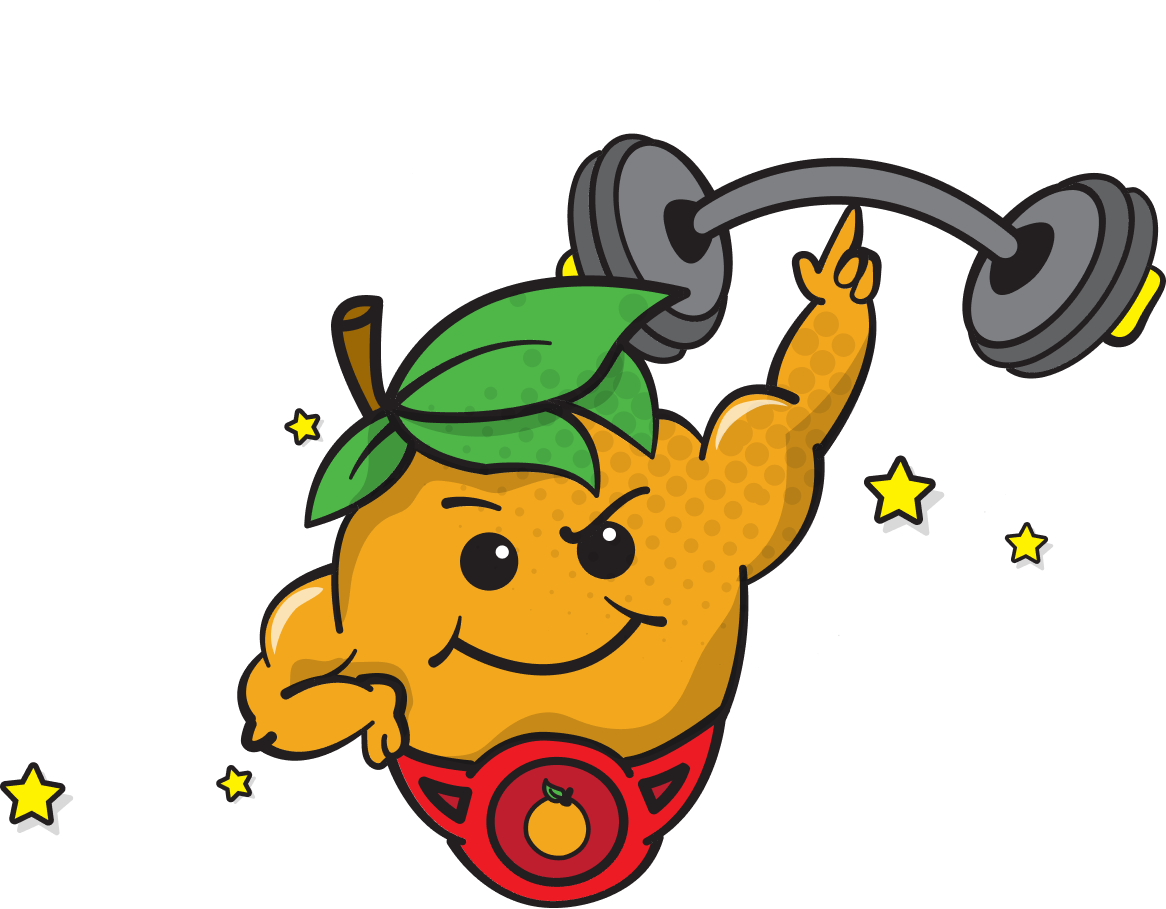 Nifty navels mascot character