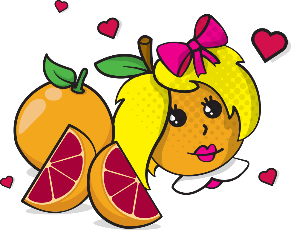 Cara kisses mascot character